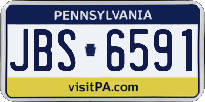 PA license plate JBS6591