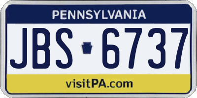 PA license plate JBS6737