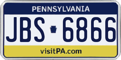 PA license plate JBS6866
