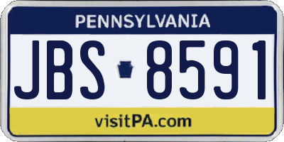 PA license plate JBS8591