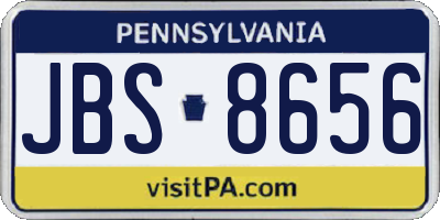 PA license plate JBS8656