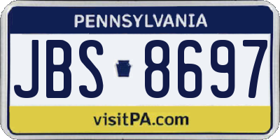 PA license plate JBS8697