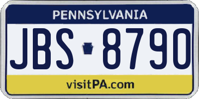 PA license plate JBS8790