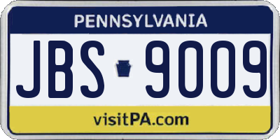 PA license plate JBS9009