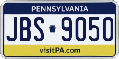 PA license plate JBS9050