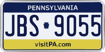 PA license plate JBS9055