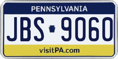 PA license plate JBS9060