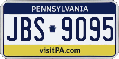 PA license plate JBS9095
