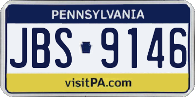 PA license plate JBS9146
