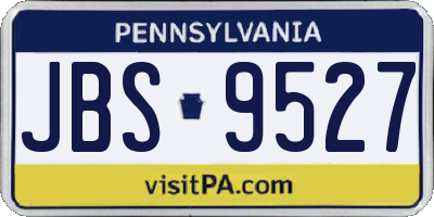PA license plate JBS9527
