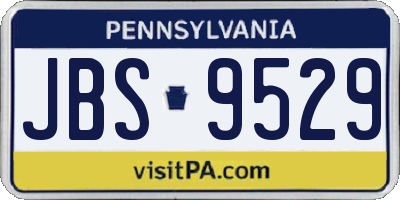 PA license plate JBS9529