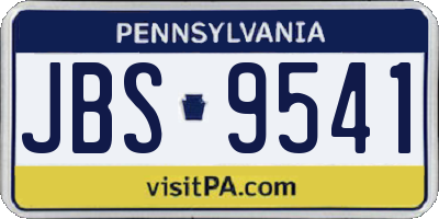 PA license plate JBS9541