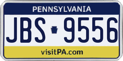 PA license plate JBS9556