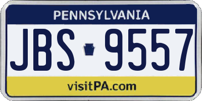PA license plate JBS9557