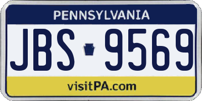 PA license plate JBS9569
