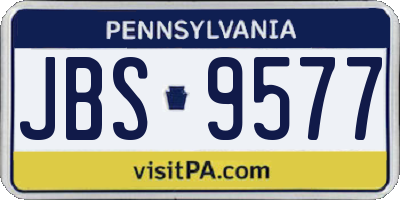 PA license plate JBS9577