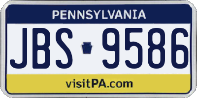 PA license plate JBS9586