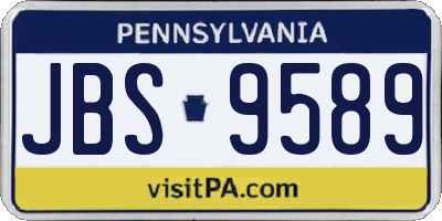 PA license plate JBS9589