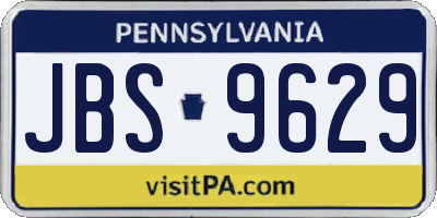PA license plate JBS9629