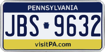 PA license plate JBS9632