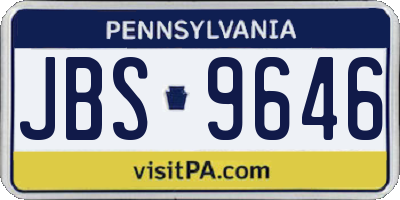 PA license plate JBS9646