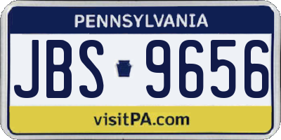PA license plate JBS9656