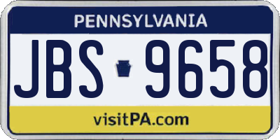 PA license plate JBS9658