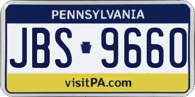 PA license plate JBS9660