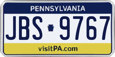 PA license plate JBS9767