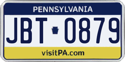 PA license plate JBT0879