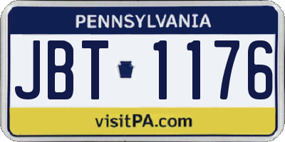 PA license plate JBT1176