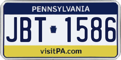 PA license plate JBT1586