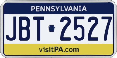 PA license plate JBT2527
