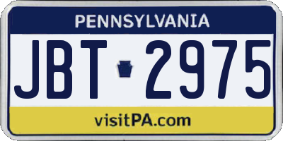 PA license plate JBT2975