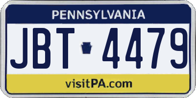 PA license plate JBT4479