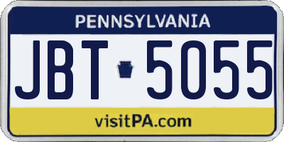 PA license plate JBT5055