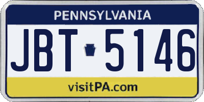 PA license plate JBT5146