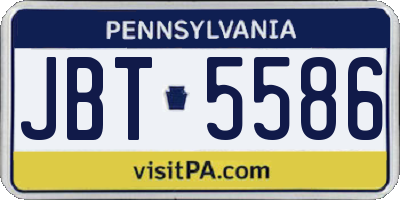 PA license plate JBT5586