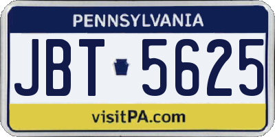 PA license plate JBT5625