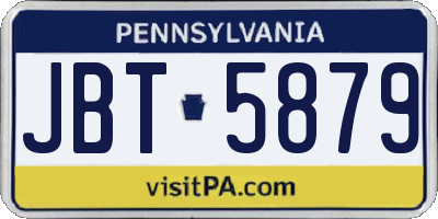 PA license plate JBT5879