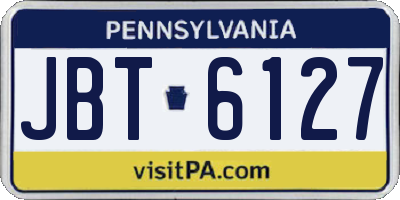 PA license plate JBT6127