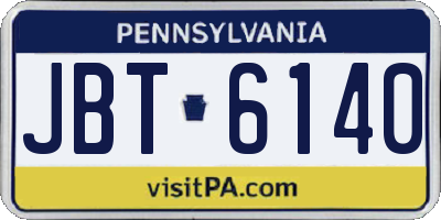 PA license plate JBT6140