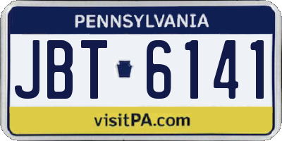 PA license plate JBT6141