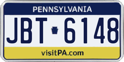 PA license plate JBT6148