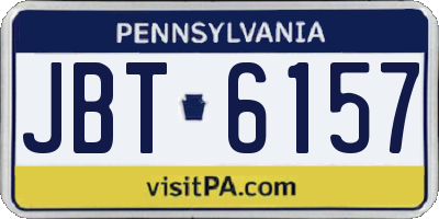 PA license plate JBT6157