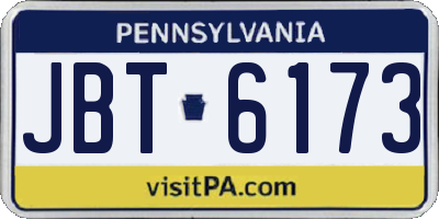 PA license plate JBT6173