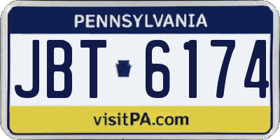 PA license plate JBT6174
