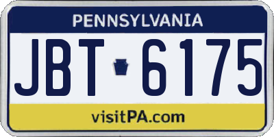 PA license plate JBT6175