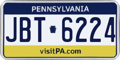 PA license plate JBT6224