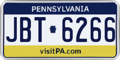 PA license plate JBT6266